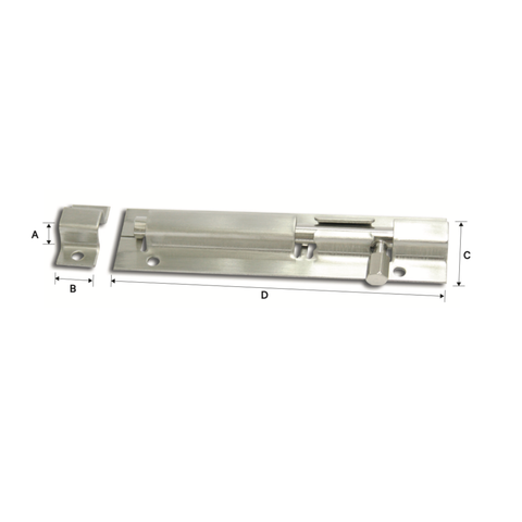 TOWER BOLT STAINLESS STEEL