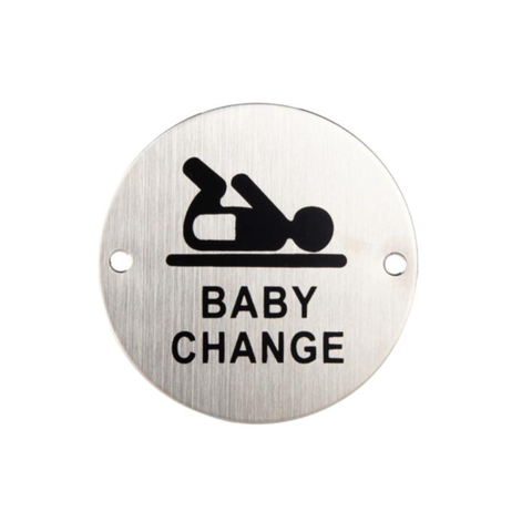 "BABY CHANGE" SIGN PLATE SUS304