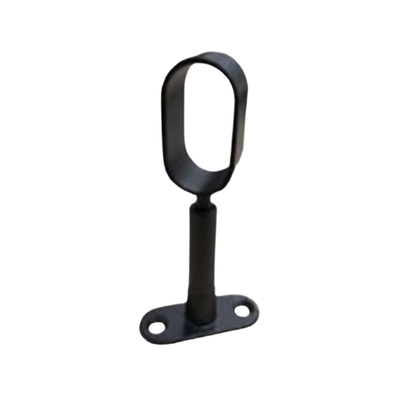 OVAL PIPE BRACKET BLACK – ADJUSTABLE (CENTRE)