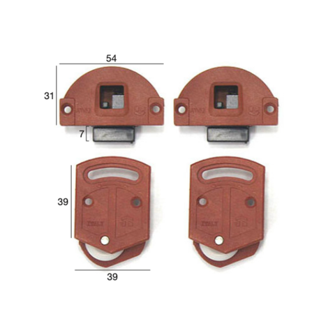 LIGHT DUTY ROLLER GUIDE SET WITH SPRING
