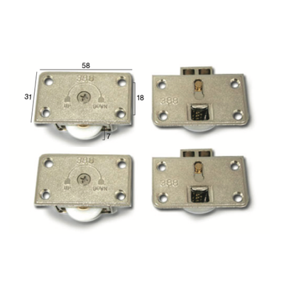 #388 HEAVY DUTY ROLLER GUIDE (4T/4B) - STAINLESS STEEL