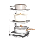S/S ADJUSTABLE POT STORAGE RACK - 3 TIER