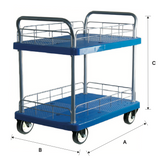 HEAVY DUTY TWO TIER TROLLEY