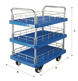 HEAVY DUTY THREE TIER TROLLEY