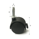 TWIN WHEEL CASTOR - INSERT WITH BRAKE
